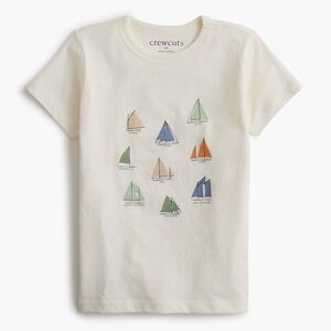 J.CREW Boys' sailboats graphic tee shirt top Size Small